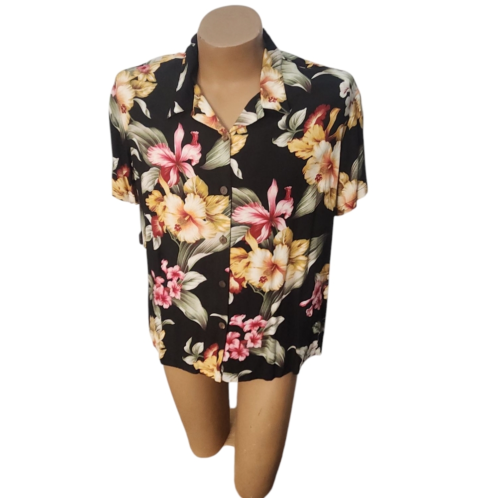 Vintage Aloha Hut Hawaii Short Sleeve‎ Hawaiin Shirt